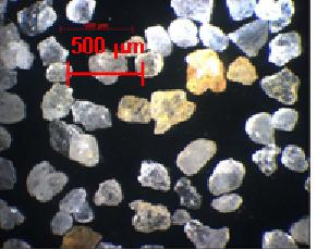 Figure 4.10: Photo micrograph of LV 60 sand provided by WWB Mineral. 100 Imperial College Accumulative weight percentage 80 60 40 20 WBB Minerals 0 0 200 400 600 800 Sieve opening (mm) Figure 4.