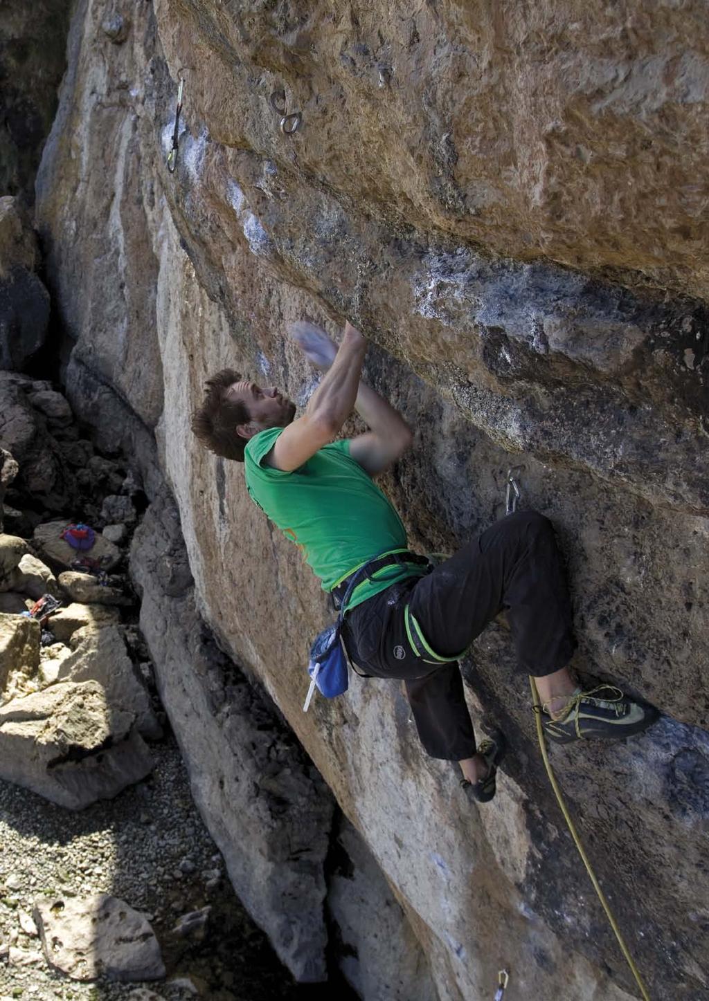 Bolting North Wales Climbing 35 Jack Rattenbury climbing I've Been a Bad, Bad Boy (7c+) - page 351 - on Lower Pen Trwyn.