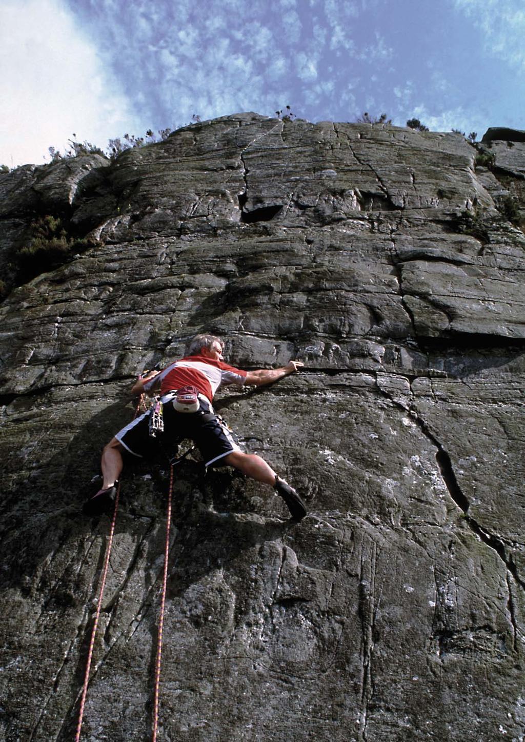 North Wales Climbs 9 Mark Glaister on the difficult lower wall of the excellent Mid Wales classic Wilderness Grit (E3 ) - page 381 - on Y Grisiau.