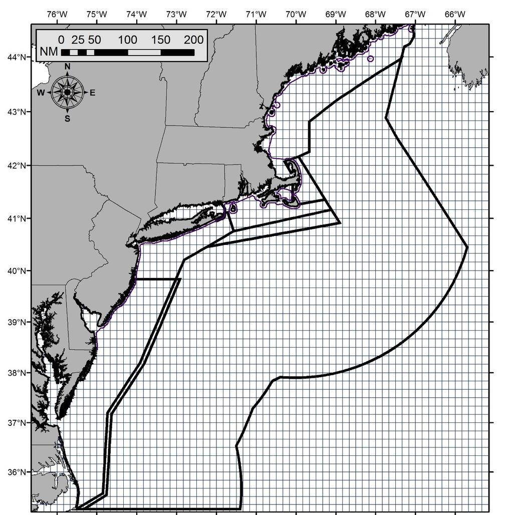 Appendix 4: Atlantic Coast with 10 Minute Square Grid Figure 1: 10