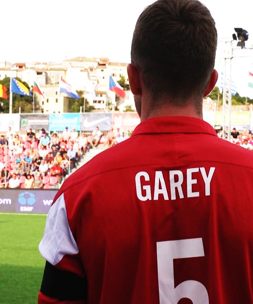 Welsh Captain Rory Garey keeps a kean eye