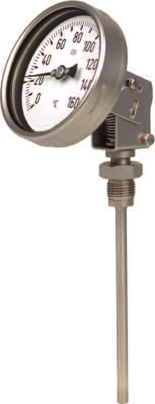 direct, panel or surface mounting with capillary Supplied with stainless steel thermowell Combined Pressure & Temperature Gauge Nominal