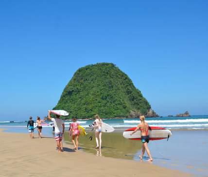 is located just off the south east coast of Bali.