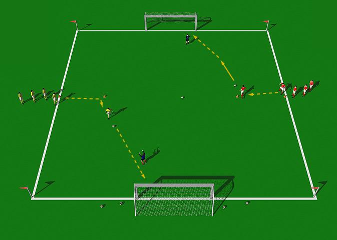 Week Eight Drill One Turn and Shoot This practice is designed to improve the player s technical ability in a variety of long and close range shooting techniques.