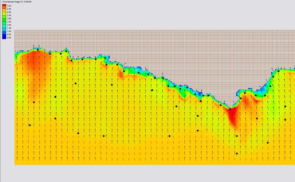 PoipuWave Climate Typical STWAVE Output : Wave Height (m) Poipu Beach Park N Used STWAVE to transform selected wave cases to shoreline (379 discrete cases for Poipu) Wave data saved at specific
