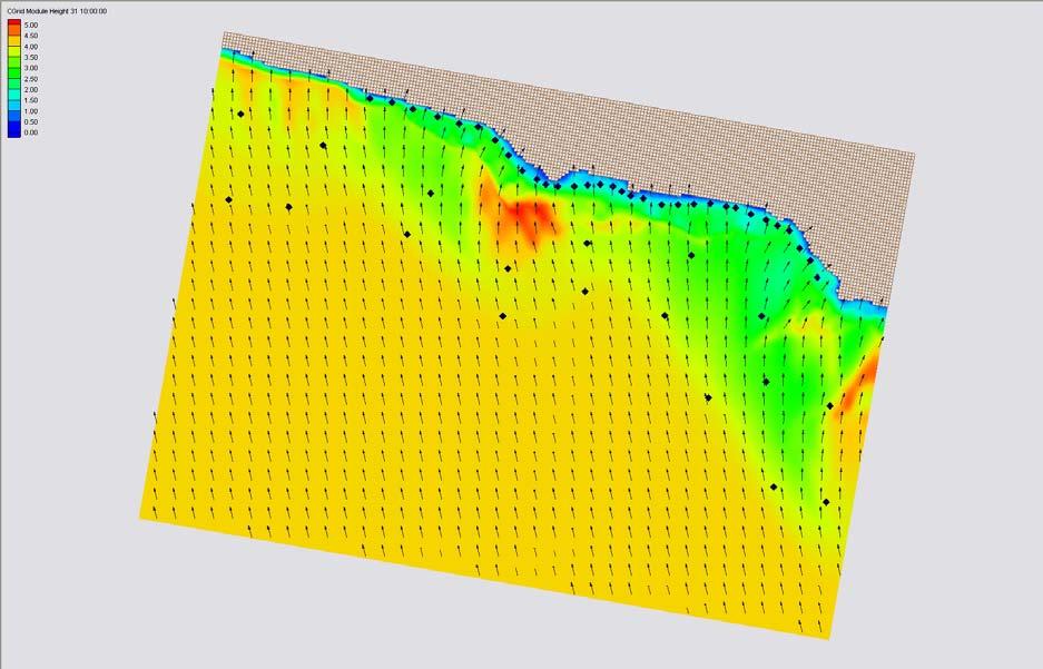 KekahaWave Climate Typical STWAVE Output : Wave Height (m) Kikiaola Harbor N Used STWAVE to transform selected wave cases to shoreline (326 discrete cases for Kekaha) Wave data saved at specific