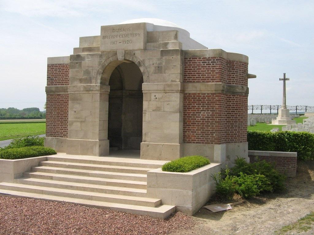 Resting Place Duisans, Pas de Calais FREDERICK EG SOUTHWELL Lieutenant East Yorkshire Regiment 4th Bn. Killed in action 10 th April 1917 Aged 27 Son of Mr.