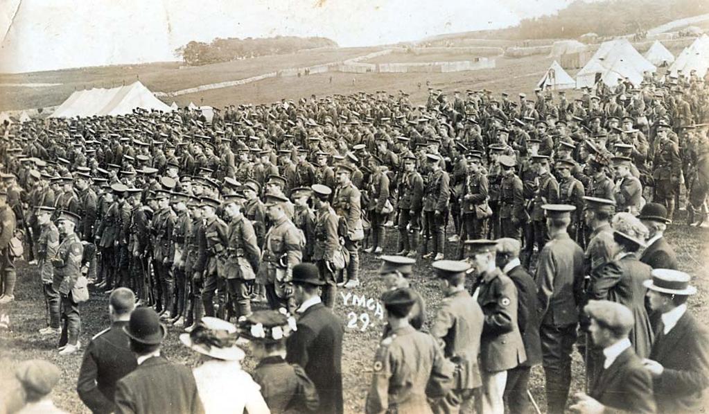 Top: 1910 and the North Midland Divisional Camp at Hindlow.