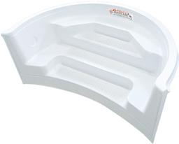Our Acrylic/Fiberglass steps are rigid and strong, vacuum-formed from