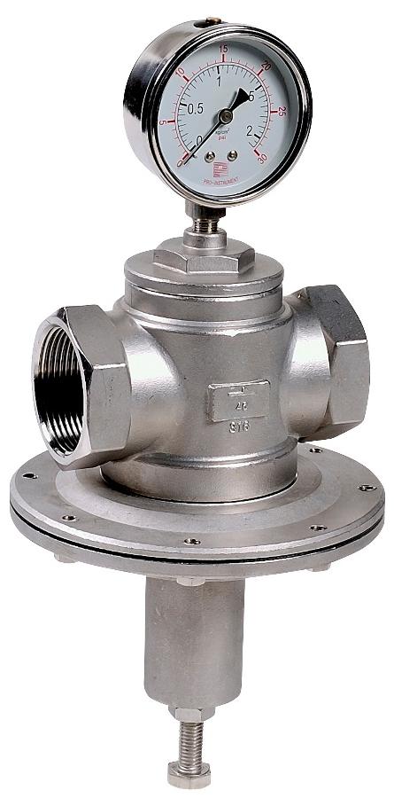 MAIN CHARACTERISTICS The stainless steel LPRV elite low pressure reducer is intended for the pressure reduction of the fluids such as water, air, clear liquids not in charge of and the compatible