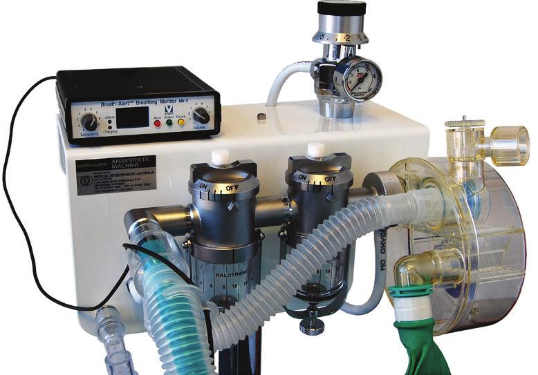 Mini-Kom Anaesthetic Machines Code: AN-7570 (Twin Vaporisers) Mini-Kom is a small animal closed circuit anaesthetic machine that features low operational costs and