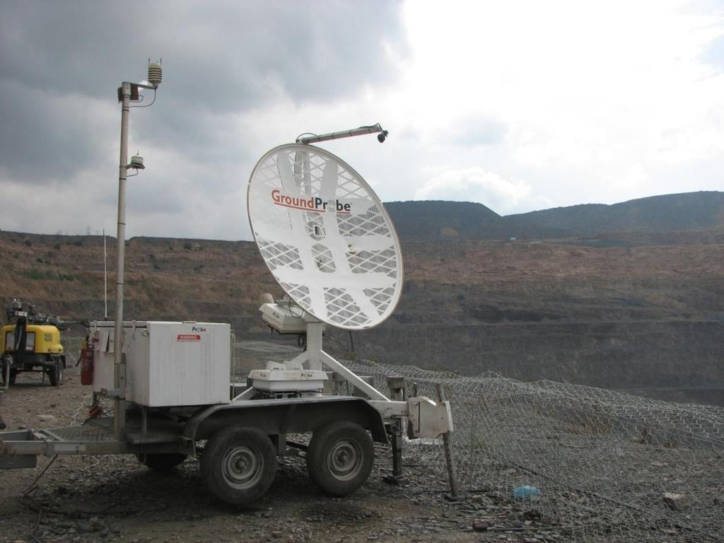 Figure 16 GroundProbe Radar Source: Jwaneng Mine Geotech. Department (2010) In 2005 the mine introduced another automated monitoring system by purchasing the GroundProbe Radar.