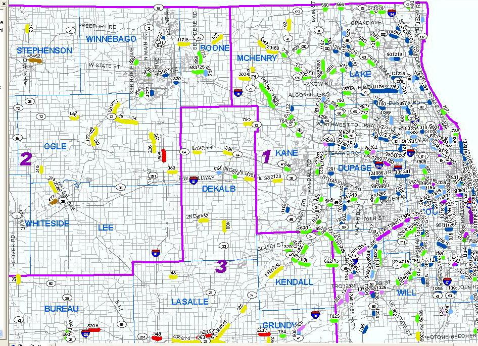 enforcement PSI - Urban Multilane Divided 2010 Reporting, IL DOT State