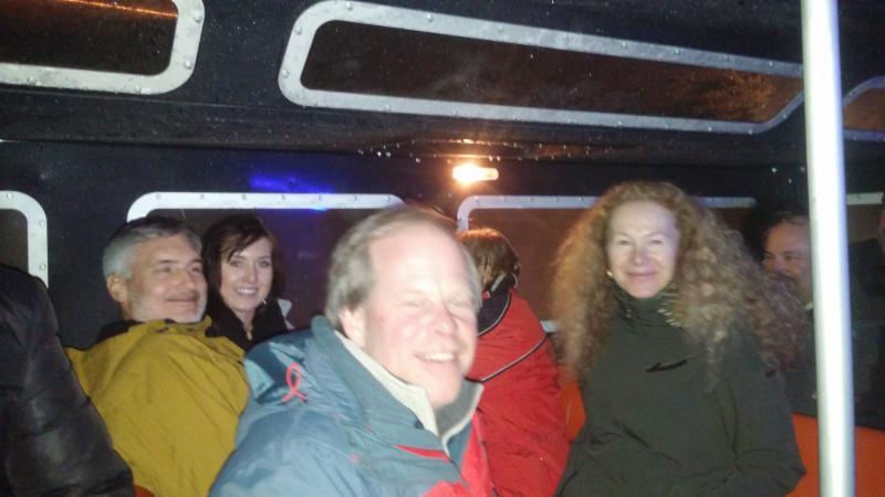 We did a snow cat dinner trip on the mountain w wine, dinner, and dancing. Several members took up the offer for a thrilling ride down in the snow cat front basket.