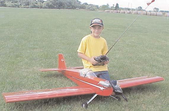 AUGUST 2006 SPRINGFIELD RC CLUB PAGE 3 Dalton Markel's new Four Star 60 (a present for his 8th birthday). Yes he flies it well.