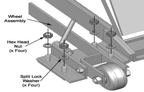 (See Fig. 8.3) Fig. 8.3 STEP 8 (Insalling Wheel Assemblies) (FOR LR-60-P ONLY) 1.