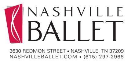 Welcome to School of Nashville Ballet Summer Intensive 2016! We are pleased you will be joining us this summer.