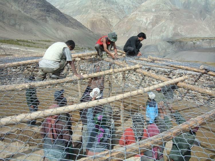 Predator proofing of livestock enclosures: Example from Ladakh Villagers collect local stones & mud provide