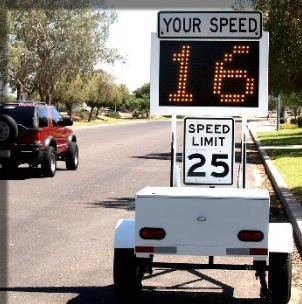 trailer-mounted radar display that informs drivers of their speed. This measure is applicable on any street where speeding is a problem.