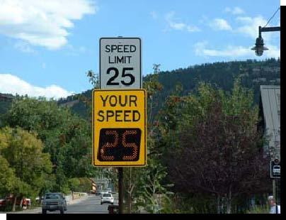 2. Feedback Sign feedback signs perform the same functions as radar trailers but are permanent. Realtime speeds are relayed to drivers and flash when speeds exceed the limit.