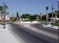 Can moderate traffic speeds on an arterial Are generally aesthetically pleasing if well landscaped Enhanced safety compared to traffic signals, 2-way and 4-way stops Can minimize queuing at the