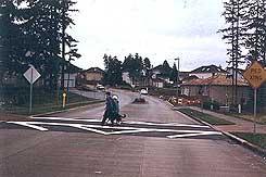 18. Raised Crosswalks Raised crosswalks are Tables outfitted with crosswalk markings and signage to channelize pedestrian crossings, providing pedestrians with a level street crossing.
