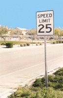 SIGNAGE Signage that can be used as a traffic calming measure include: Speed Limit Signs; Stop Signs; Grade Signs; and Turn Restriction Signs.