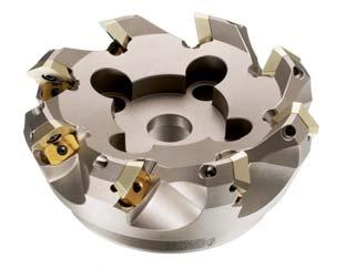 Face milling cutter SE45/SX45 < suitable for roughing and finishing with the same insert < large depth of cut < SE45: