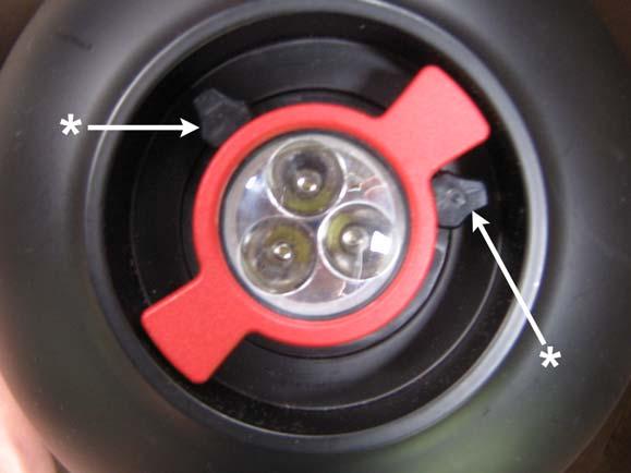 X 3 LED Knob Light Fig. 3.1 The 3 X 3 light (if equipped) is turned on and off using the black Circular Ring Switch (See * in Fig.