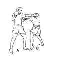 Jab - A quick, straight punch thrown with the lead hand from the guard position. Cross - A powerful, straight punch thrown with the rear hand.