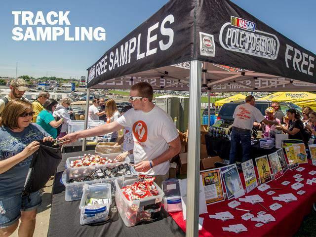 Thousands of brand-loyal race fans will fuel up with free products