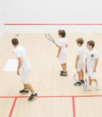 SQUASH (8-12 years) Squash camp is a half-day morning of squash instruction for both boys and girls led by Squash Professional, Robin Clarke.