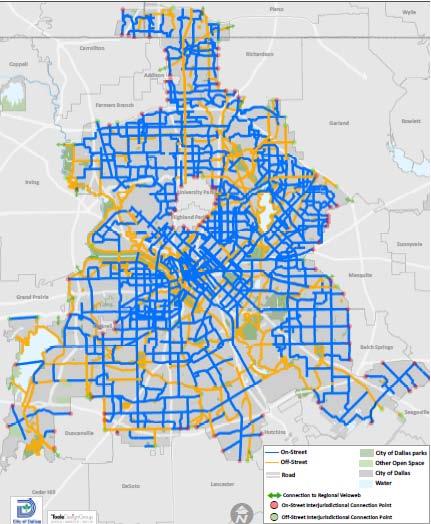 Dallas Bike Plan Adopted by Resolution, June 2011 Long range vision for a bike network and policies and programs to implement stated goals and