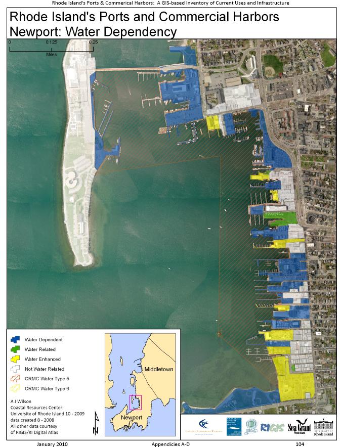 Land Use & Assessment Data TOTAL ASSESSED PARCEL VALUE Water dependent =