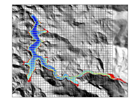 bathymetry for Copco (top) and Iron Gate Reservoirs