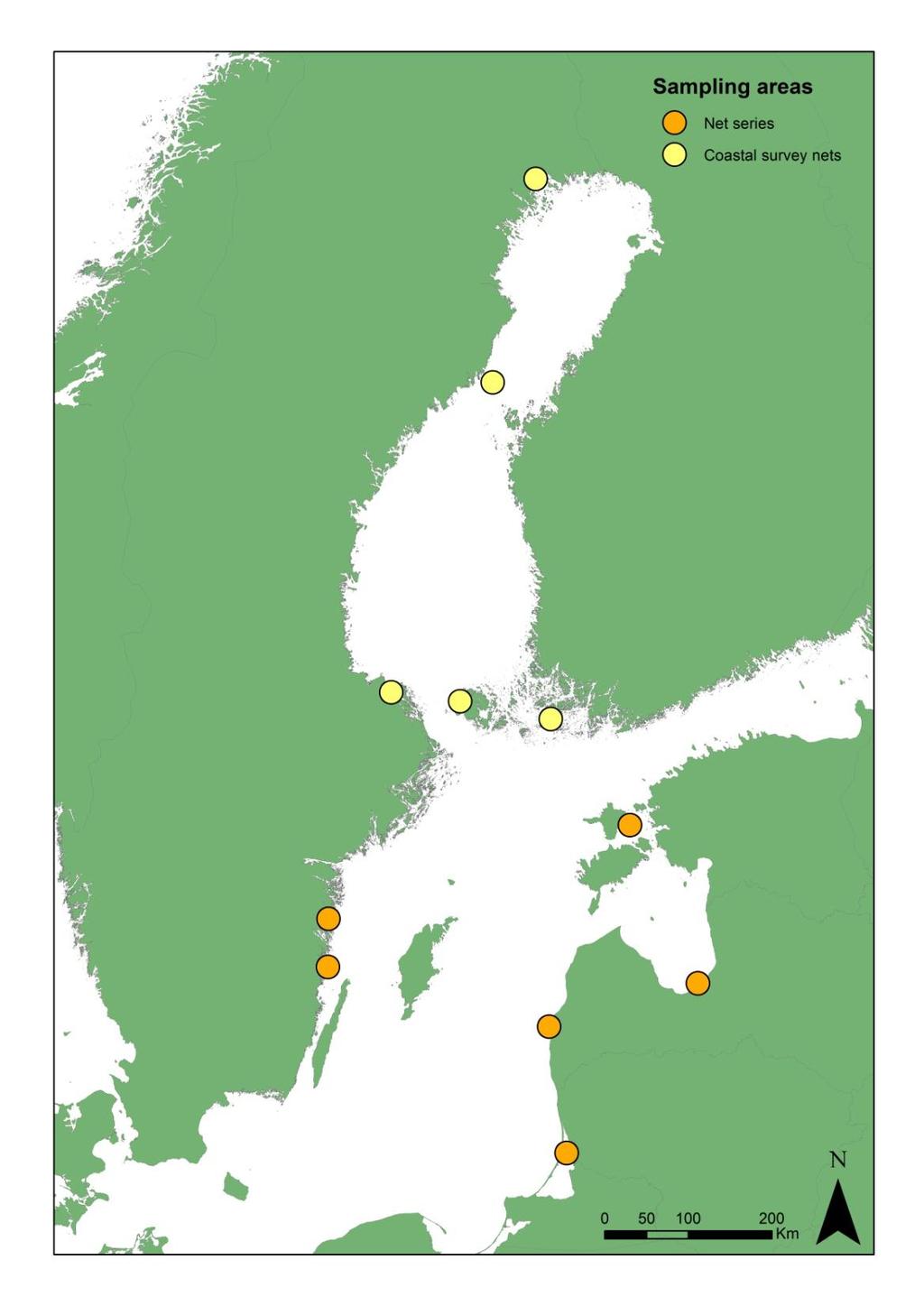 Key message In the majority of the coastal areas assessed in the Gulf of Bothnia and Baltic Proper, the abundance of perch and flounder (Monciskes/Butinge) has been stable during the last fifteen