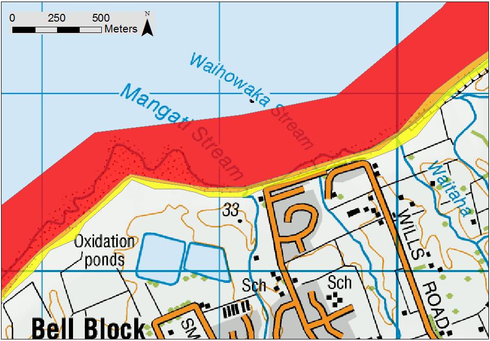 The evacuation zones for Bell Block are shown in Figure 17.