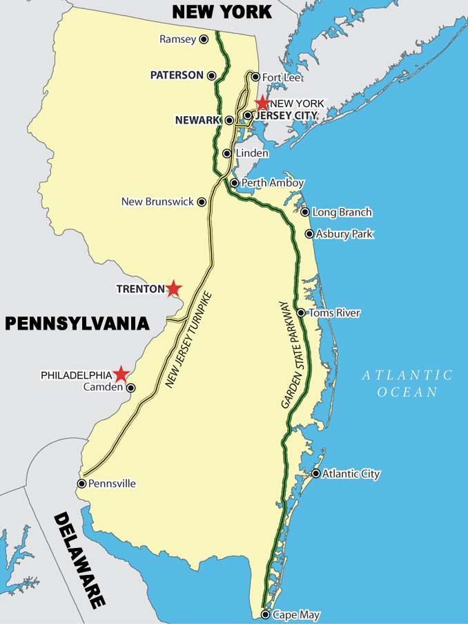 The Garden State Parkway 173 miles long 234 toll lanes 359 exits and entrances 55 years in business Primary