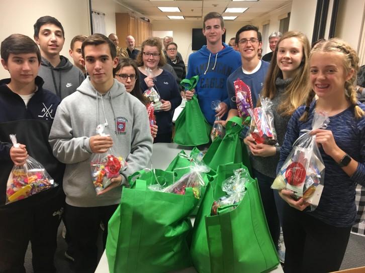 and Greater Westfield Kiwanis Clubs partnered with their respective Key Clubs in early December for an annual toiletries