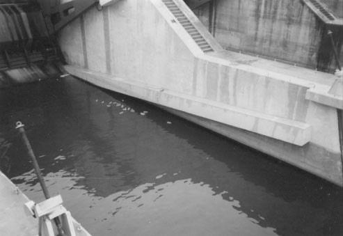 Fig. 3. Side dissipation beams in the 1 st stilling basin of the Vrhovo HPP dam 3.2.