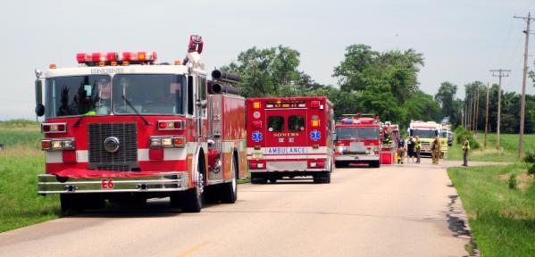 Firefighters assisting Somers Fire & Rescue at the scene included: Pleasant Prairie Fire Bristol Fire Silver Lake Fire Kenosha Fire Salem Fire & Rescue South Shore Fire