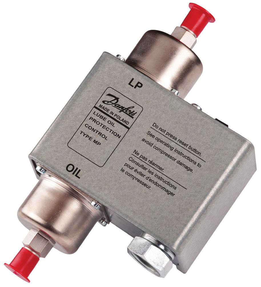 Data sheet Differential pressure switch / Lube oil protection control MP 54 and MP 55 MP 54 and MP 55 oil differential pressure switches are used as safety switches to protect refrigeration