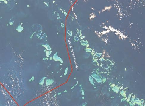 (particularly extensive coral reefs) in close proximity to the shipping channel The channel is very complicated to navigate, with extreme tidal streams and currents, and a very narrow channel width