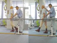pendulum movement of the lower leg can be set in motion. Exercises in stance These exercises can be performed in the parallel bars.