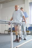 Even here facilitations are used to achieve a proper hip extension. Standing upright safe and secure.