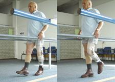 The joint is now unlocked and the knee joint can be brought in flexion at the end of the stance phase.