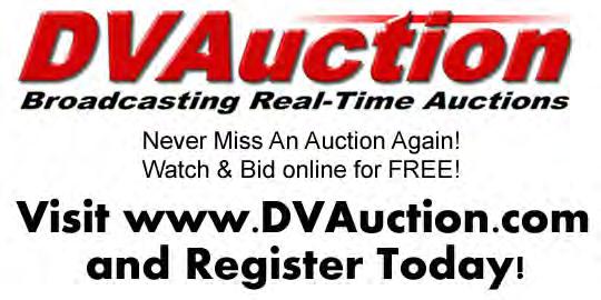Watch and Bid Online at DVAuction.com Can t make the sale? We are pleased to bring you real-time Internet bidding and a live broadcast of this sale through DVAuction.