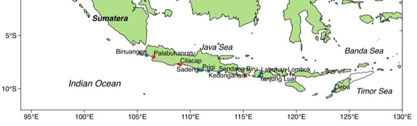 Five main landing sites for Indian Ocean tuna industrial fleet are Benoa Fishing Port (Bali), Muara Baru Port (Jakarta) and Cilacap Port (Jawa
