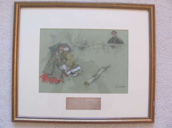 Smedley, I felt her seize my hand and shake it, double matted and wood framed, in vg condition.. Sale price @ $100 97. Collier s (Original Cover) Sept.