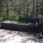 51cm  2 timber slat bench seats, 43cm high, 30cm
